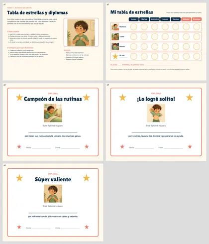 Tabla de estrellas y diplomas